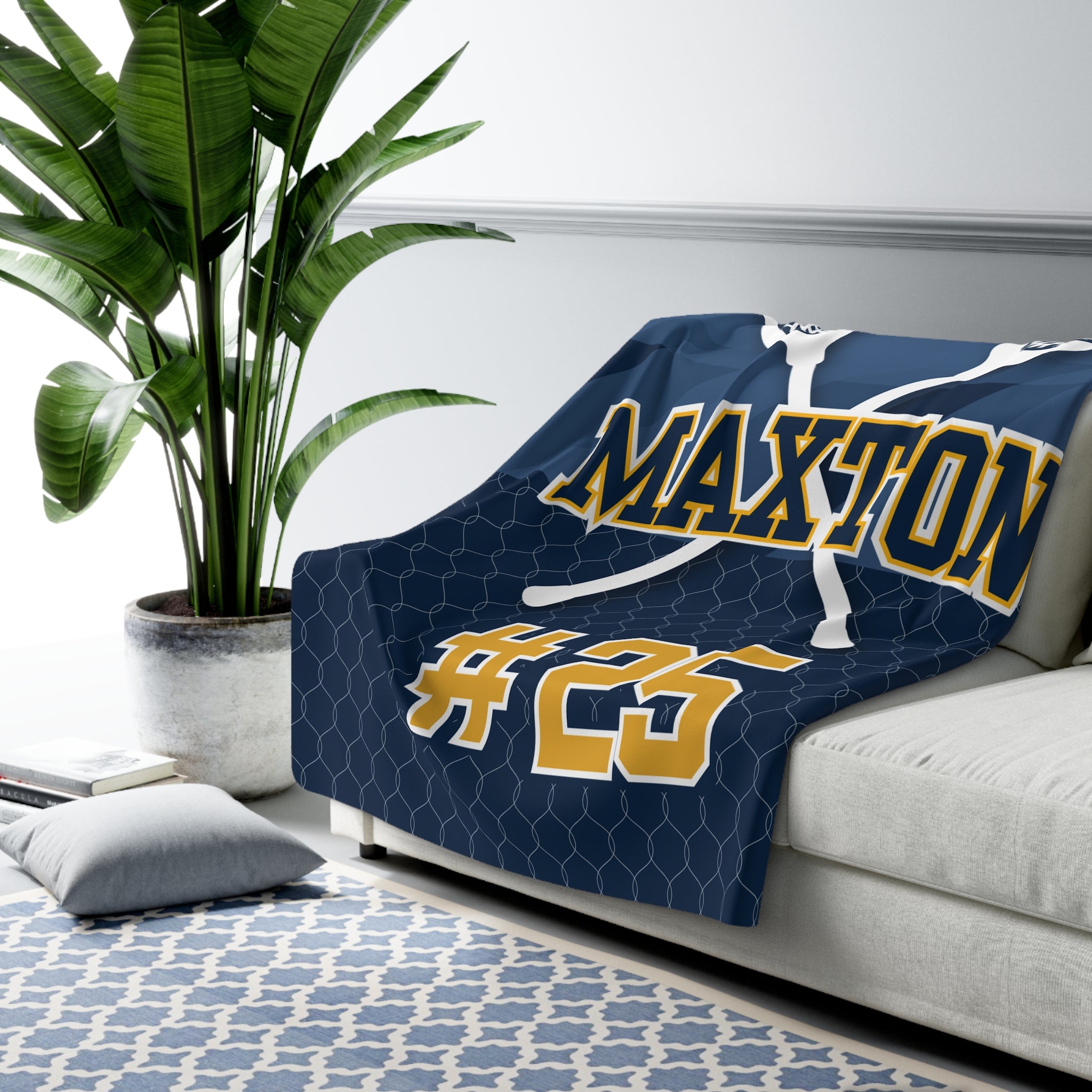 Lacrosse Sherpa Blanket – Personalized Comfort & Team Spirit