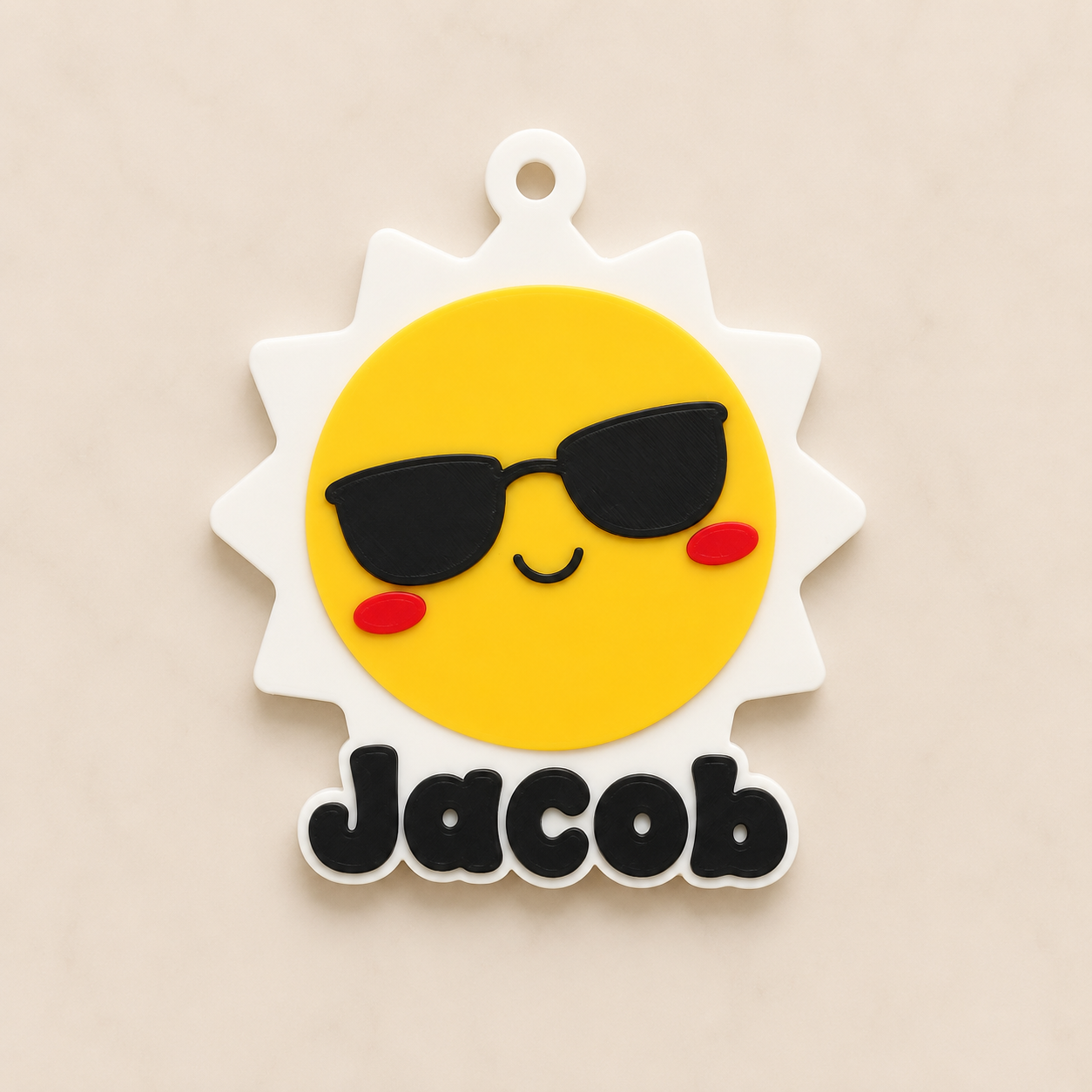 Sunshine Personalized Name Bag Tag