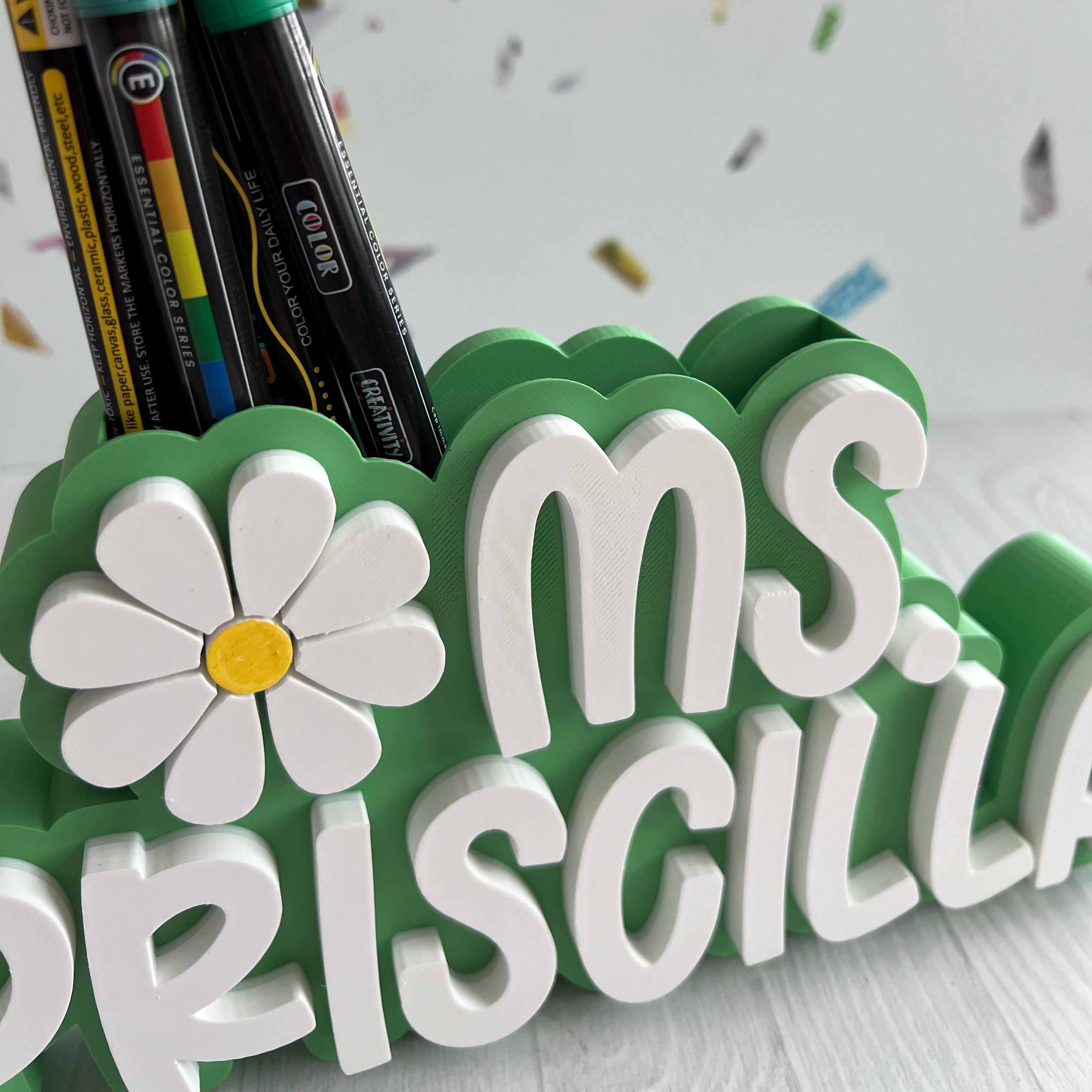 Personalized Teacher Pencil Holder Desk Organizer
