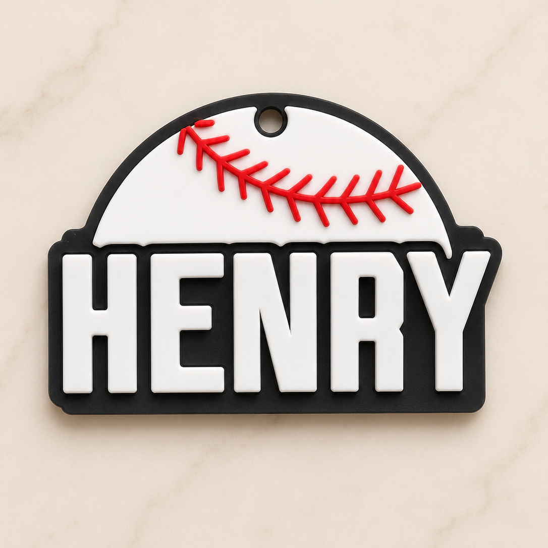 Baseball Personalized Name Bag Tag
