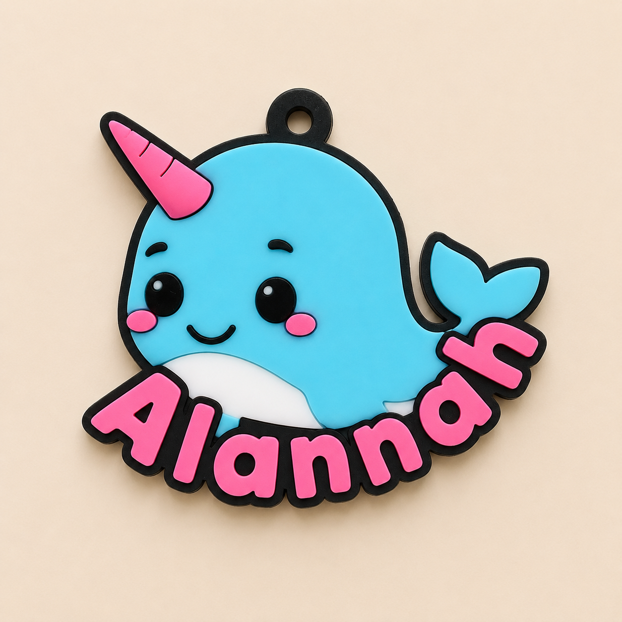 Narwhal Personalized Name Bag Tag