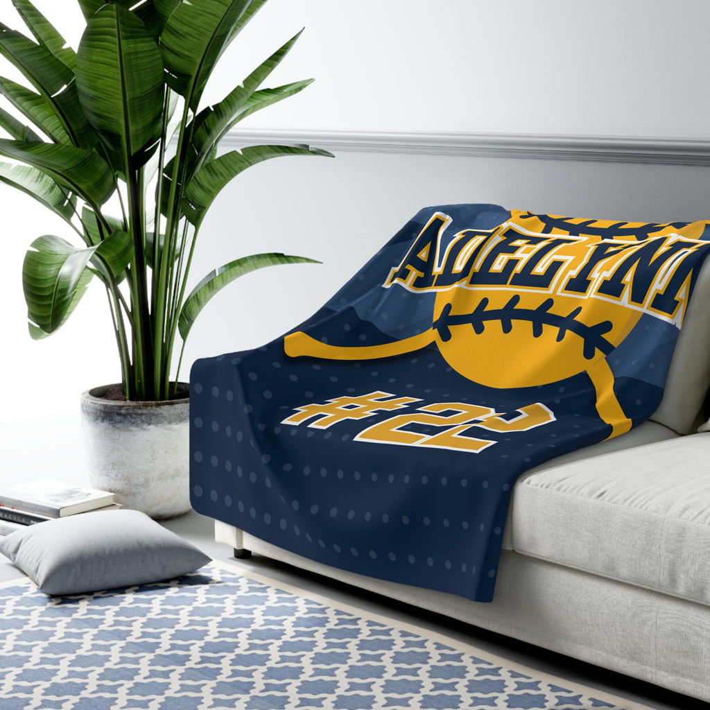 Softball Sherpa Blanket – Personalized Comfort & Team Pride