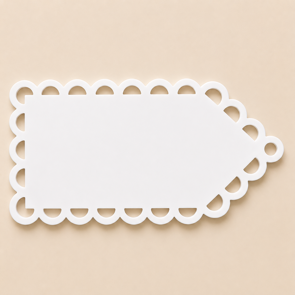Scalloped Tag Personalized Name Bag Tag