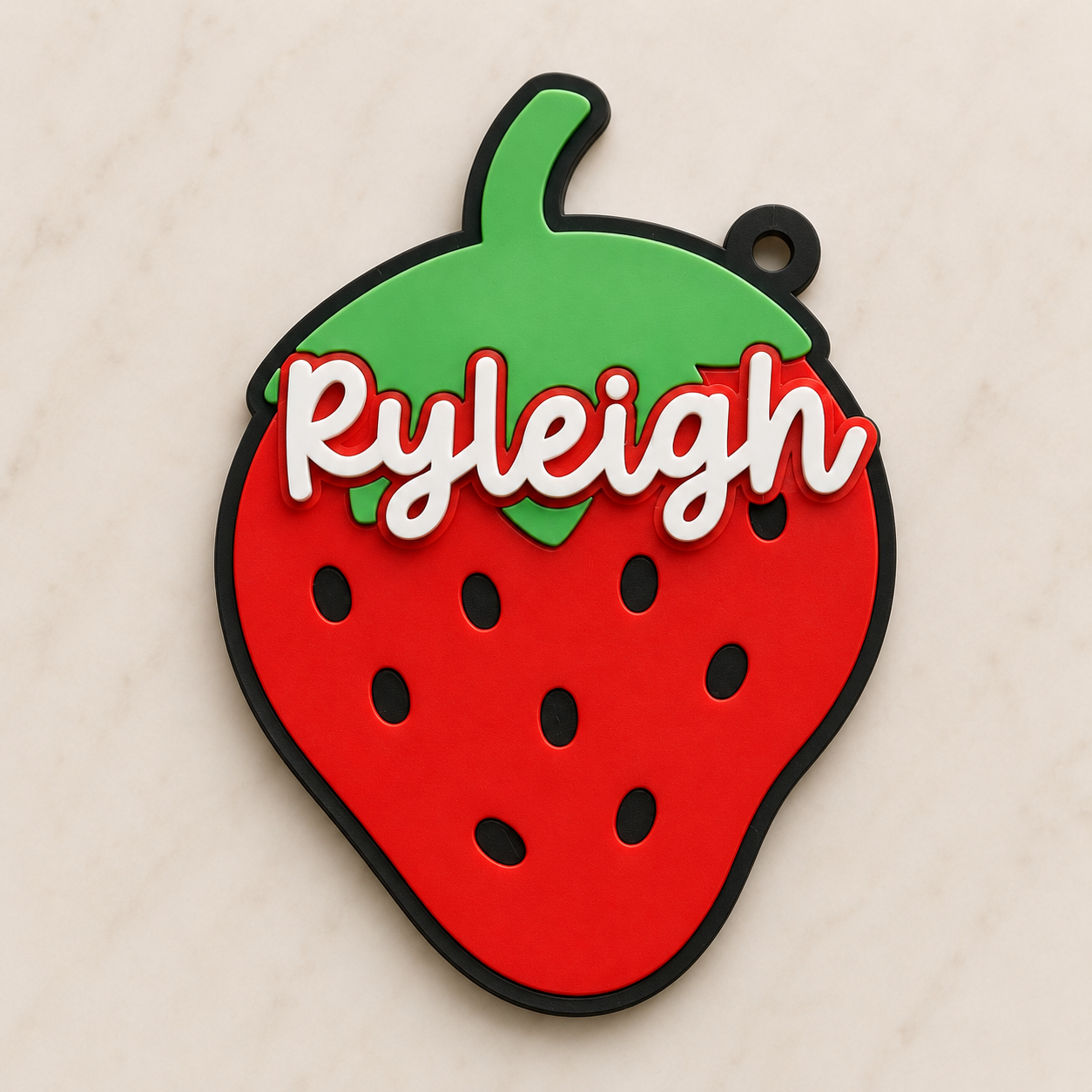 Strawberry Personalized Name Bag Tag