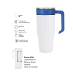 Custom school spirit 40oz travel tumbler personalized with school mascot