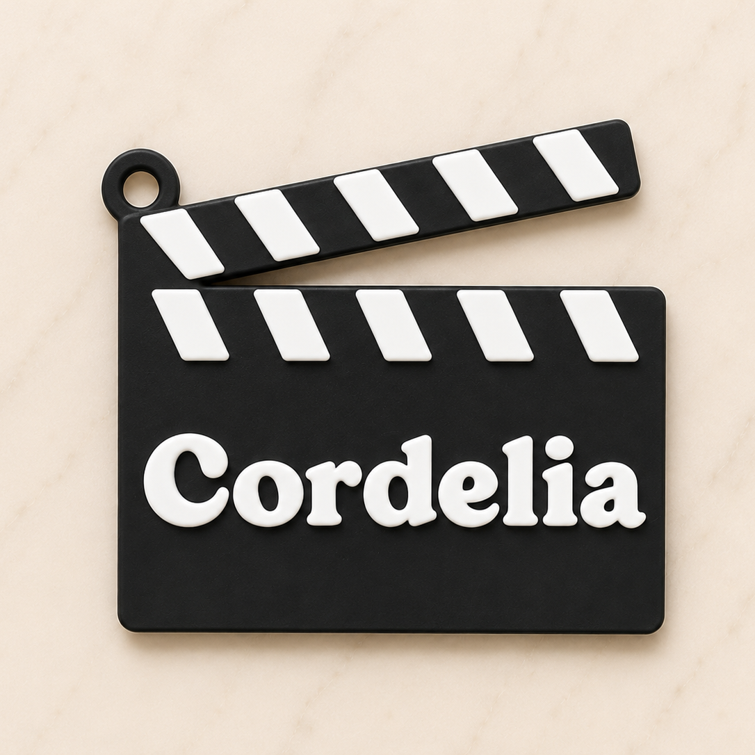 Clapper Board Personalized Name Bag Tag