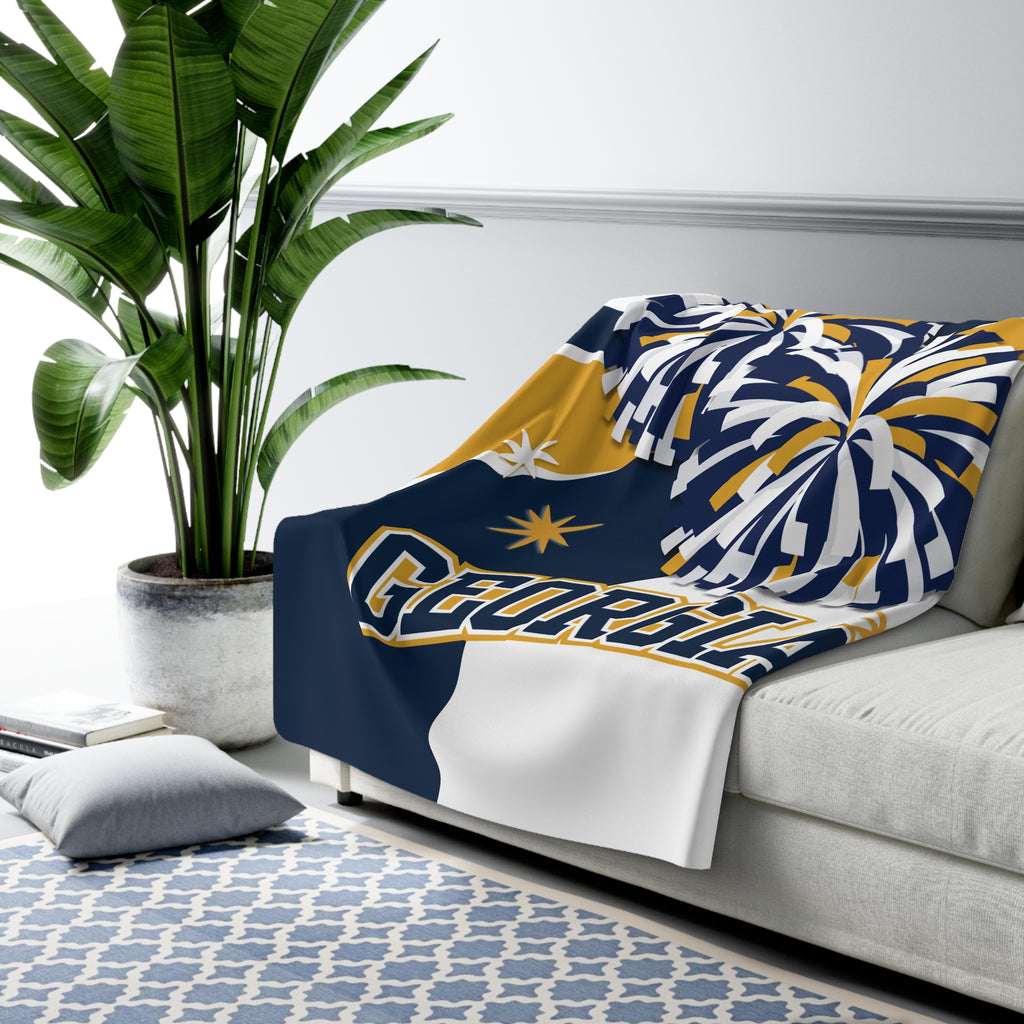 Cheer Sherpa Fleece Blanket – Personalized Team Spirit & Cozy Comfort