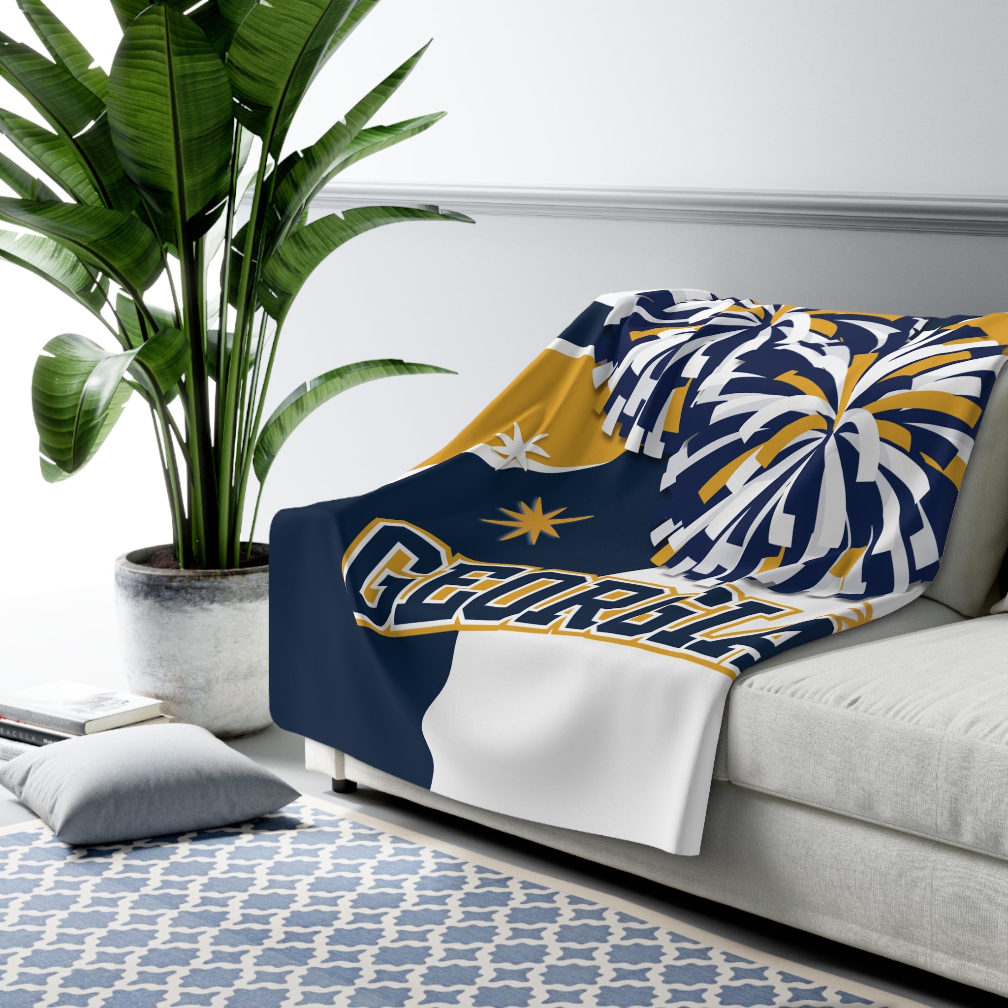 Cheer Sherpa Fleece Blanket – Personalized Team Spirit & Cozy Comfort