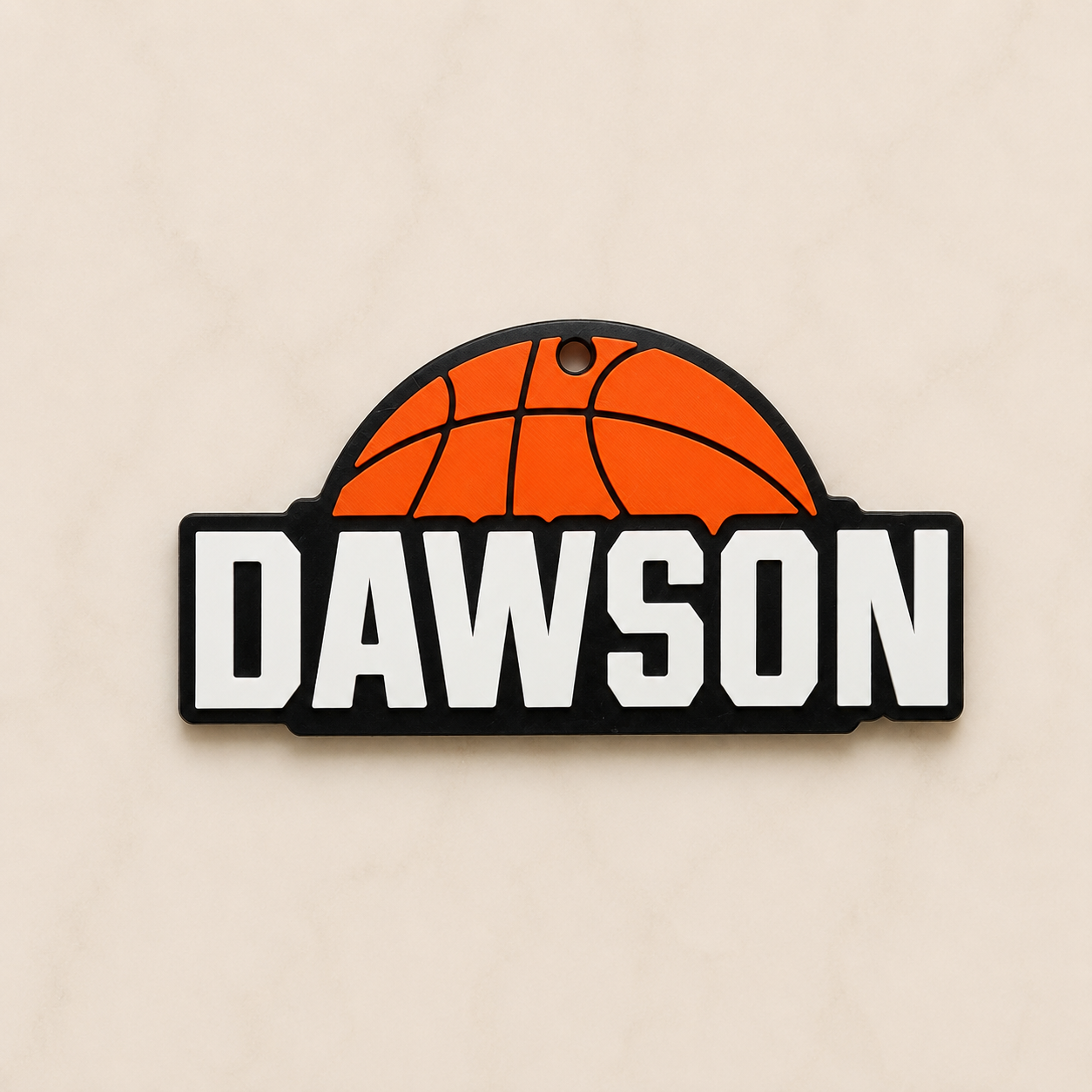 Basketball Personalized Name Bag Tag