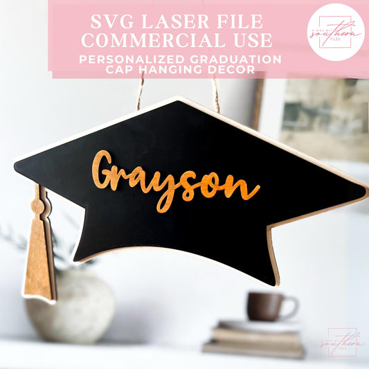 Graduation Cap Door Hanger SVG