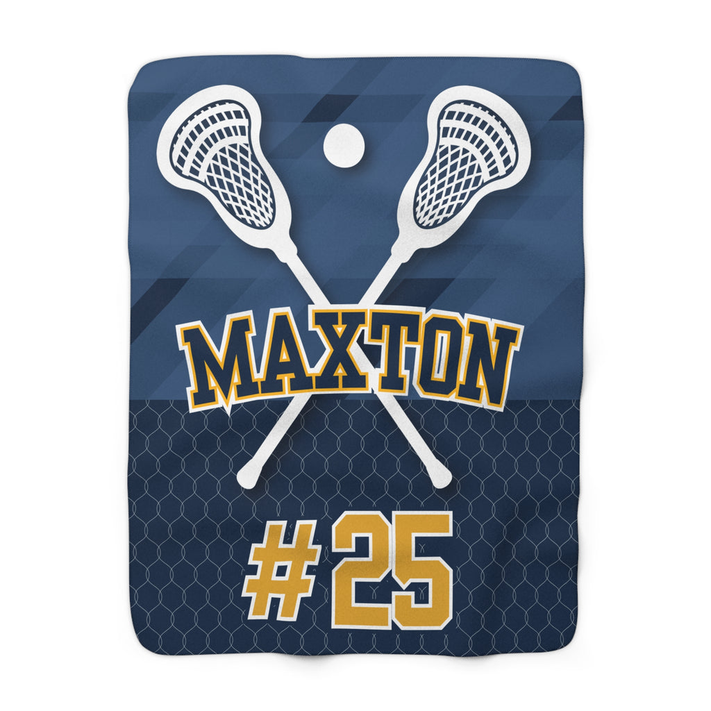 Lacrosse Sherpa Blanket – Personalized Comfort & Team Spirit