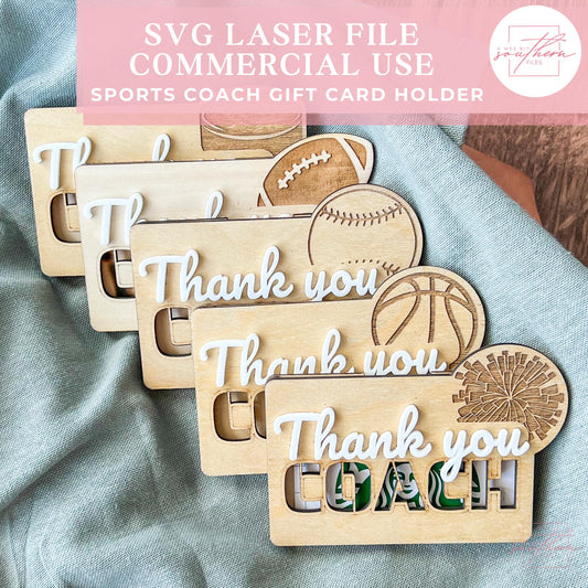 Coach Gift Card Holder SVG File