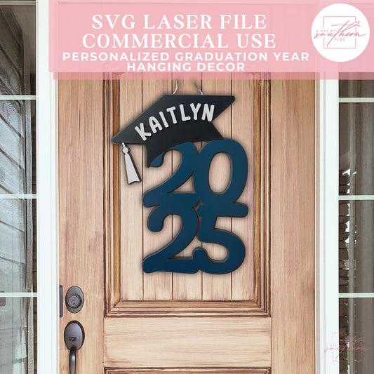 Class of 2025 Graduation Door Hanger SVG