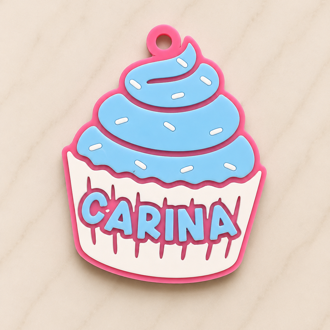 Cupcake Personalized Name Bag Tag