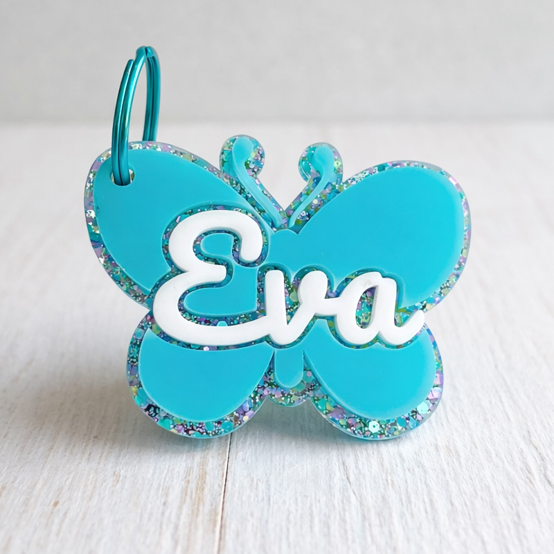 Personalized Butterfly Bag Tag