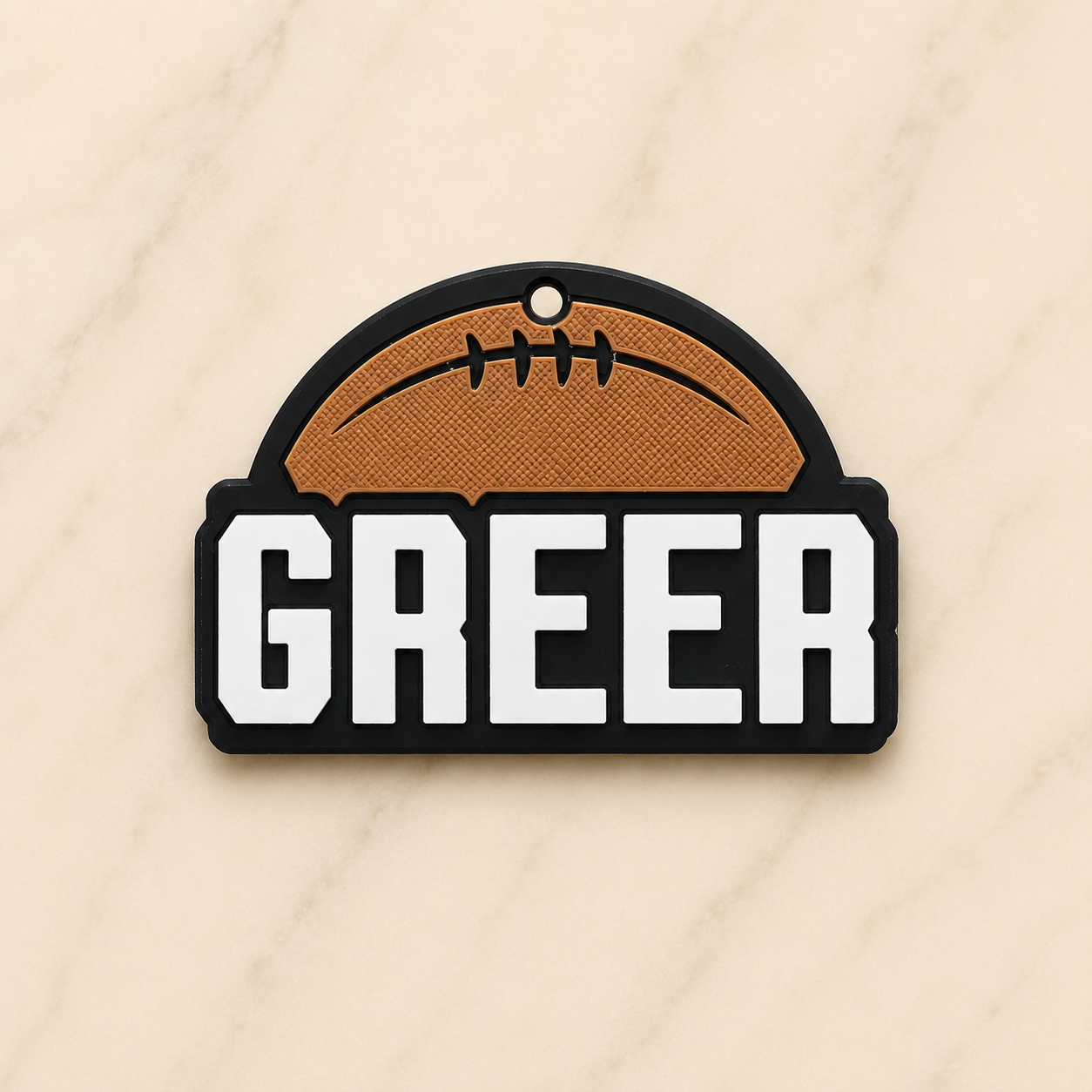 Football Personalized Name Bag Tag