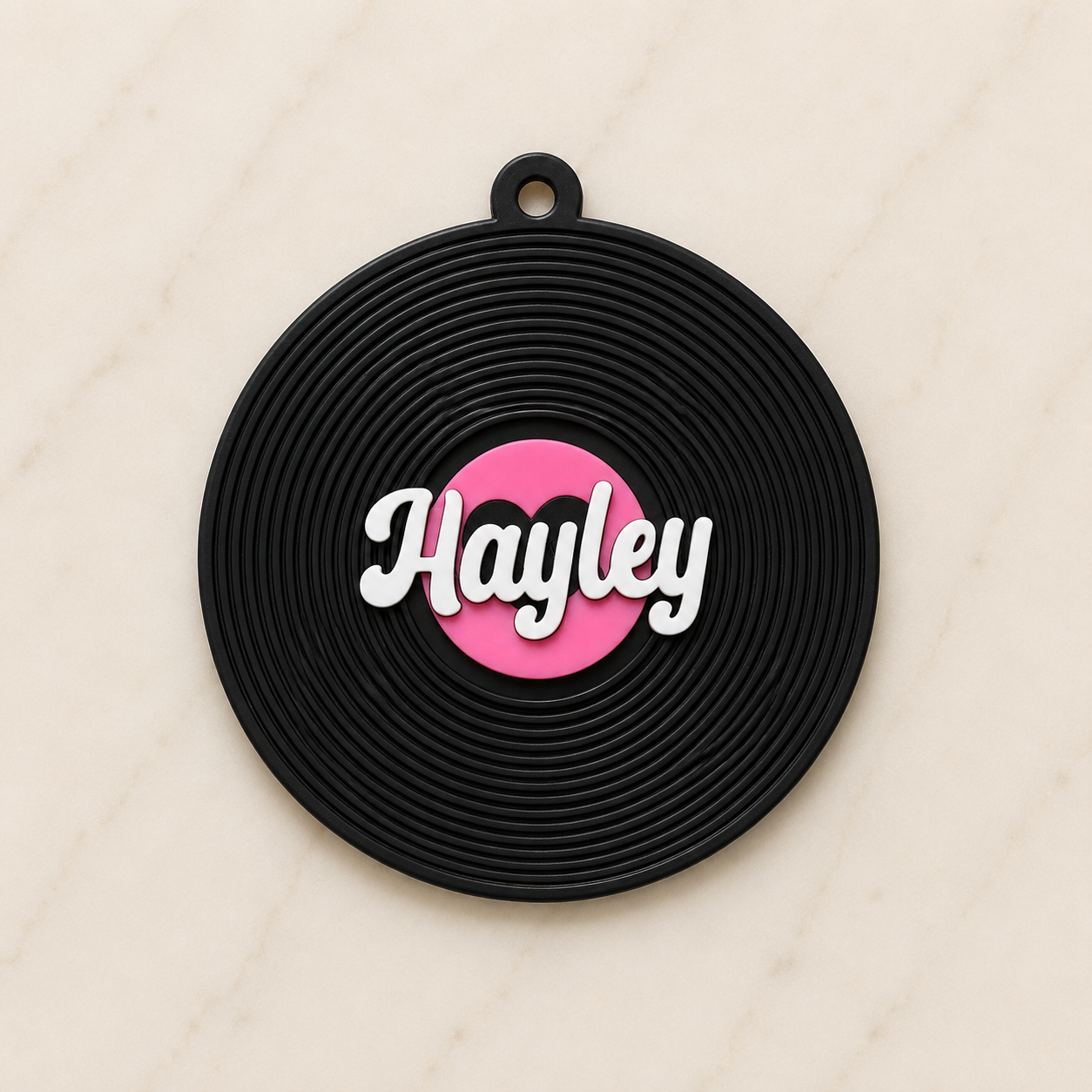 Record Personalized Name Bag Tag