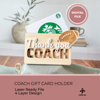 Coach Gift Card Holder SVG File