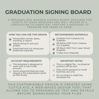 Graduation Signing Board Editable Laser File