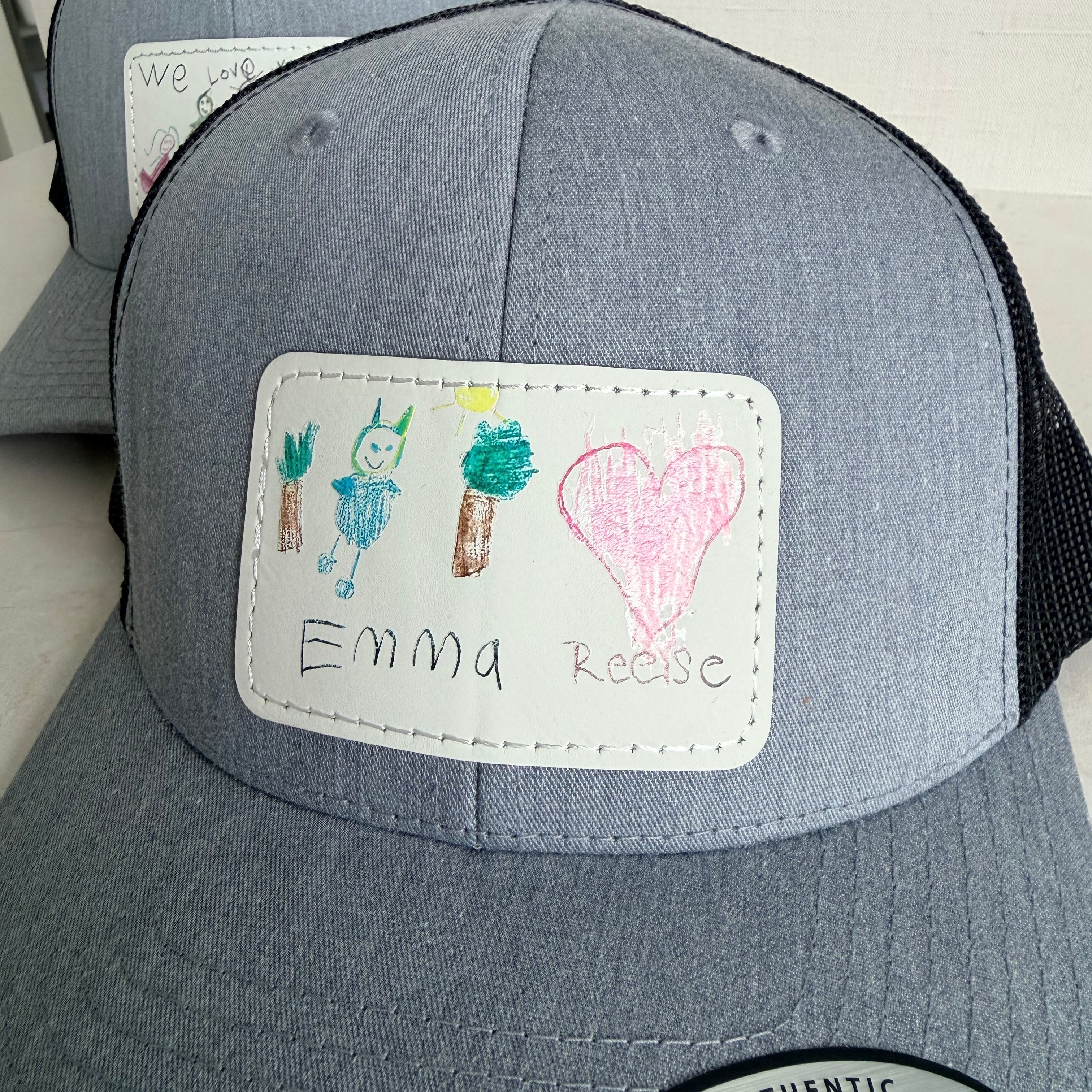 Dad or Grandpa hat - FULL COLOR Children's drawing or handwriting