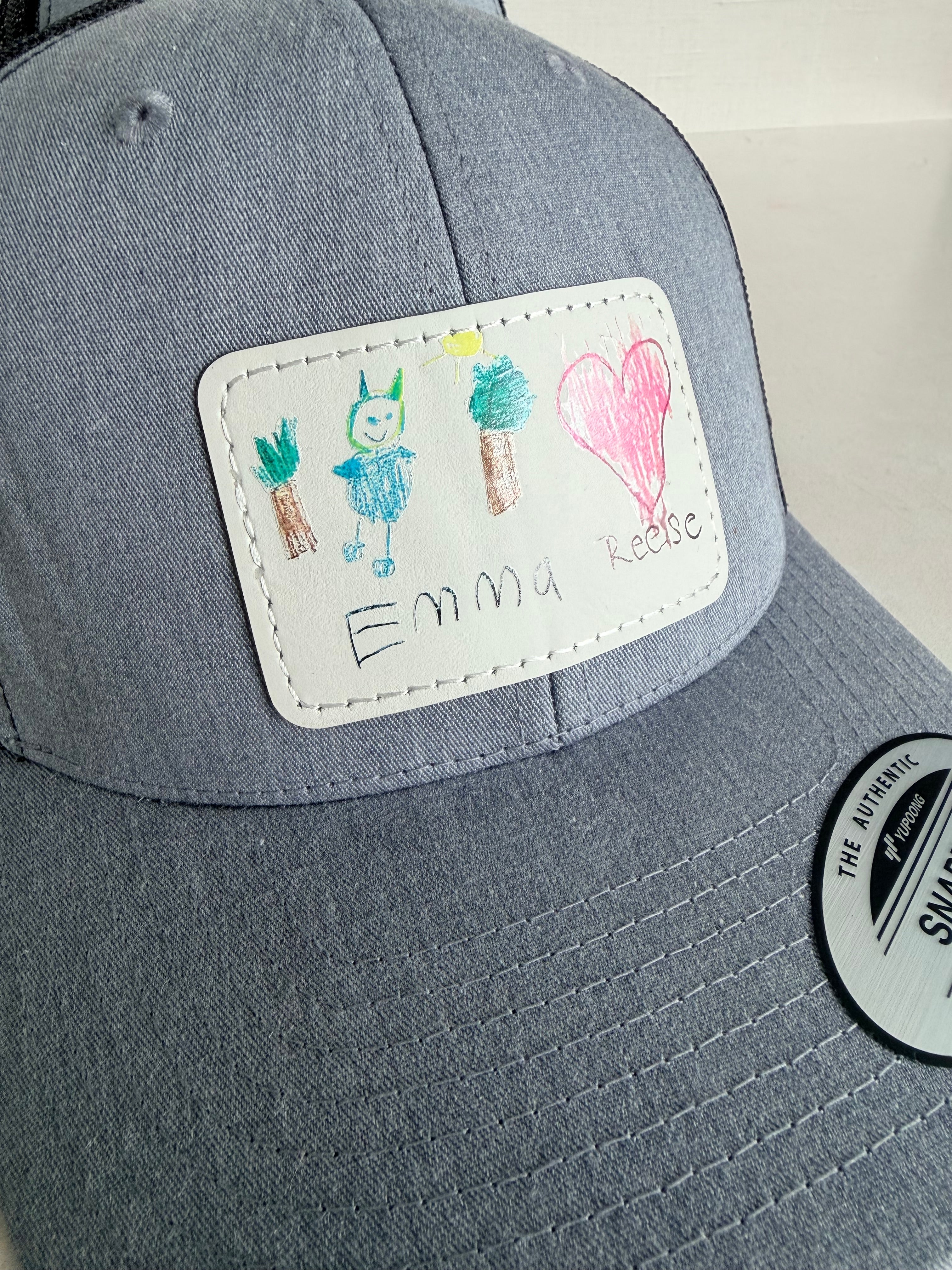 Dad or Grandpa hat - FULL COLOR Children's drawing or handwriting