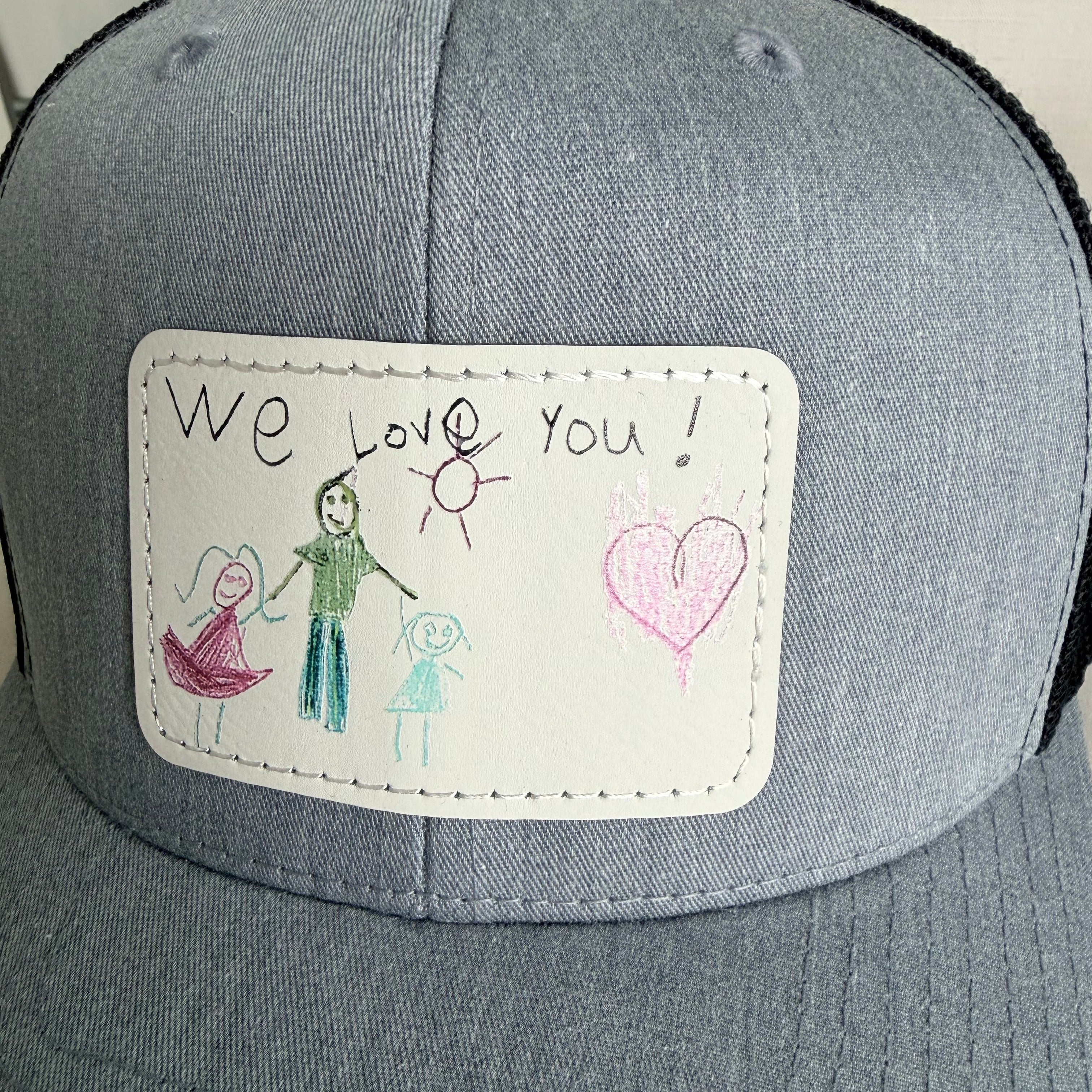 Dad or Grandpa hat - FULL COLOR Children's drawing or handwriting