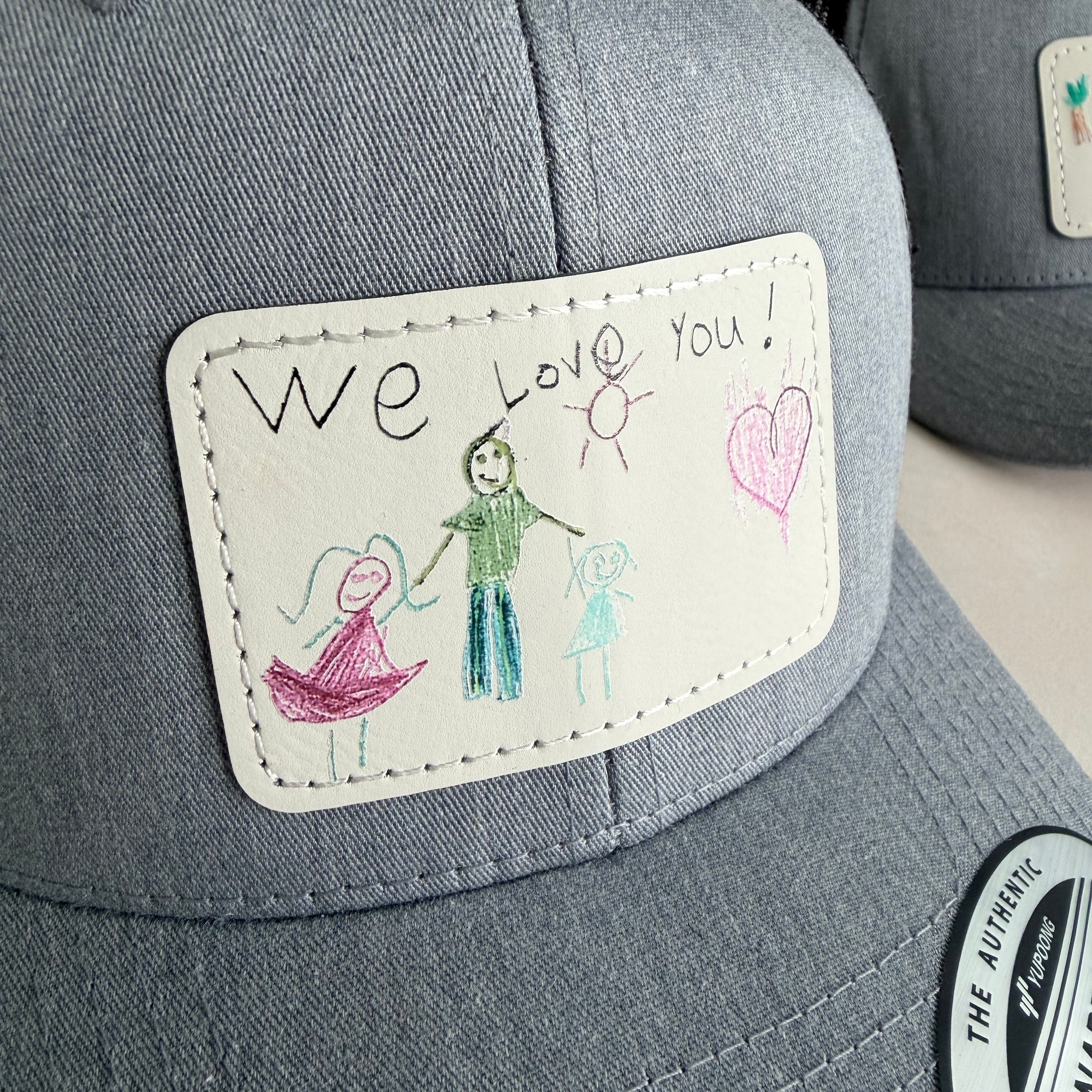 Dad or Grandpa hat - FULL COLOR Children's drawing or handwriting