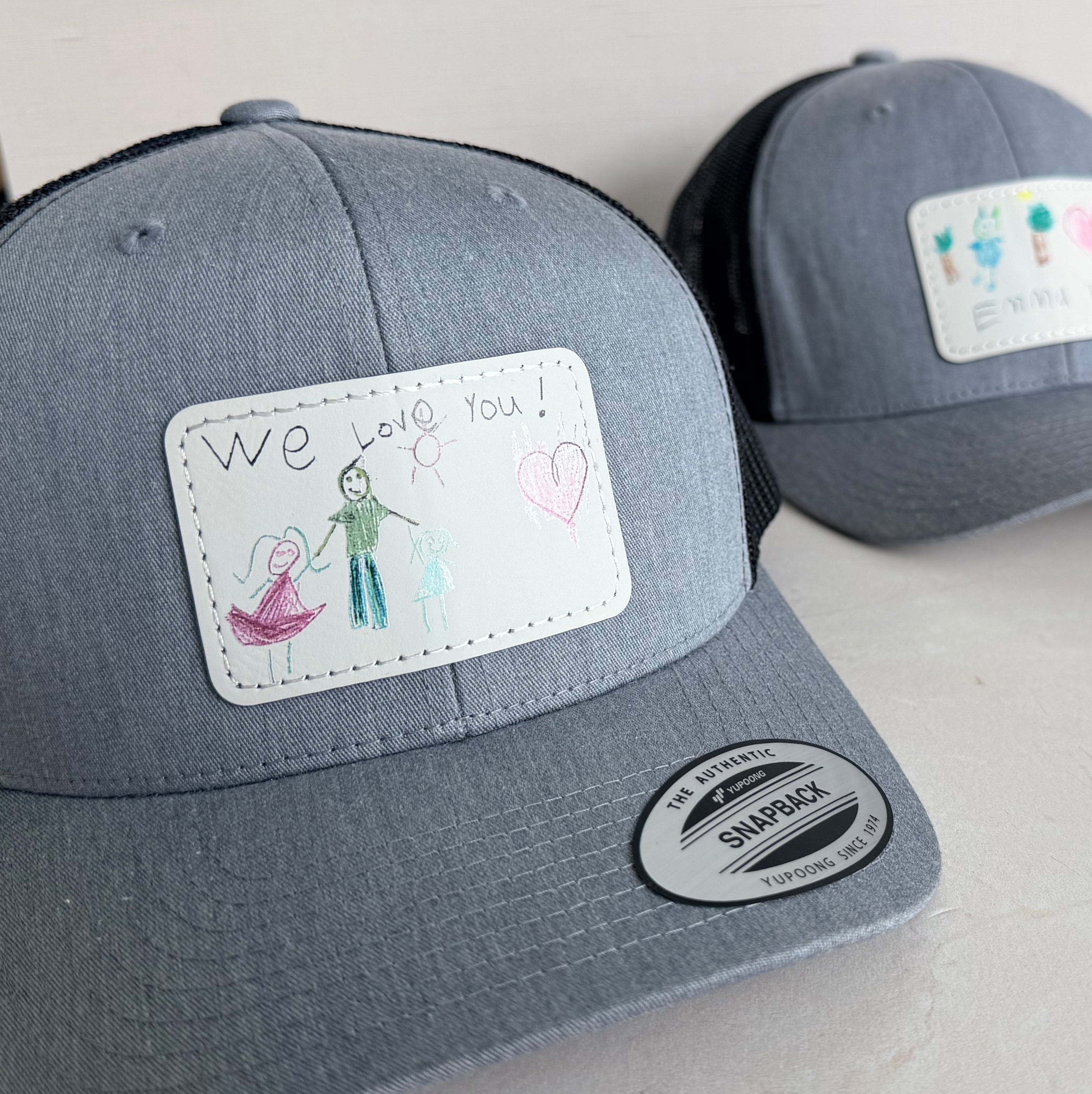 Dad or Grandpa hat - FULL COLOR Children's drawing or handwriting