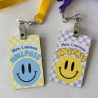 Personalized Teacher Hall Pass - Smiley Face