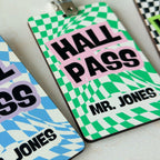 Personalized Teacher Hall Pass - Retro