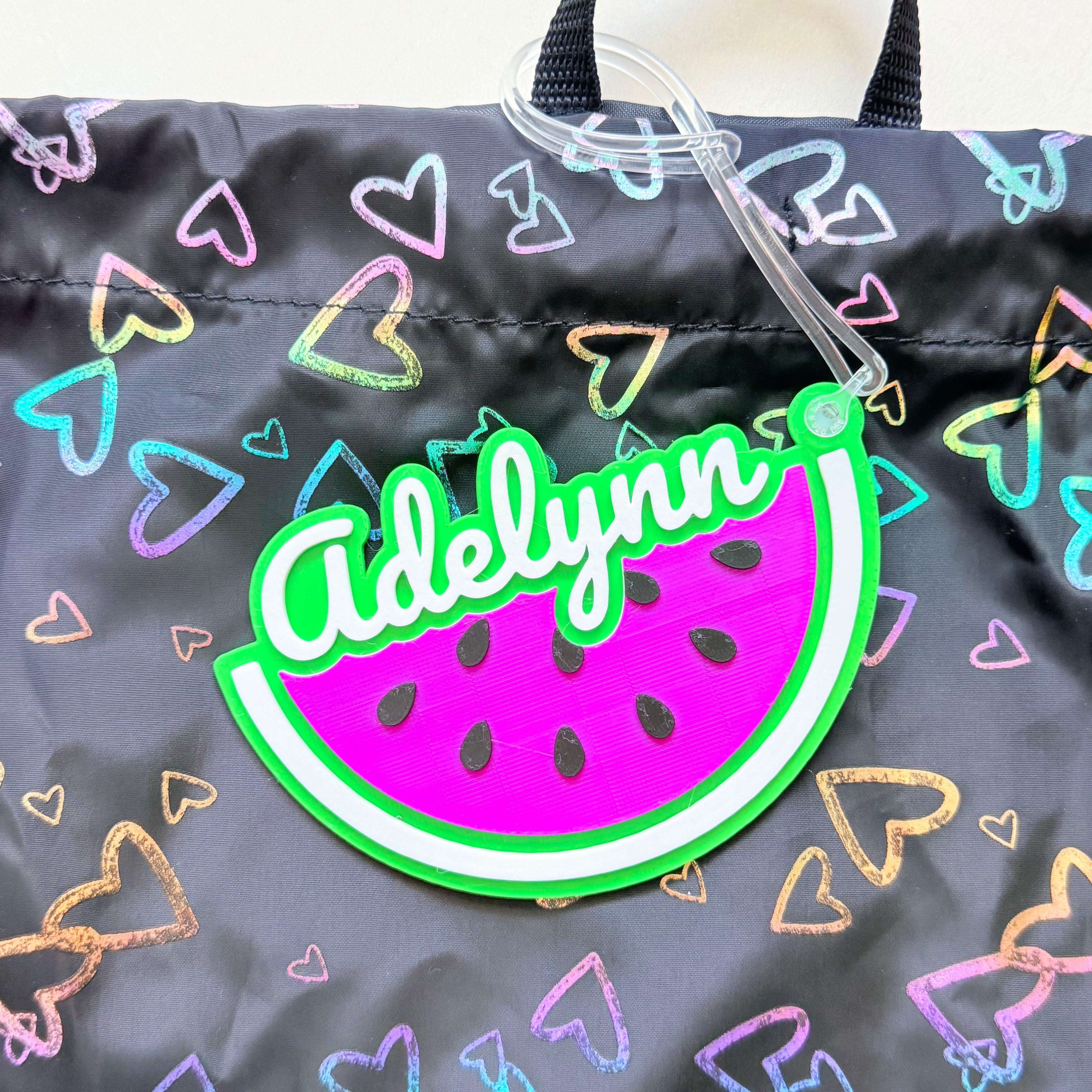 Watermelon Personalized Name Bag Tag