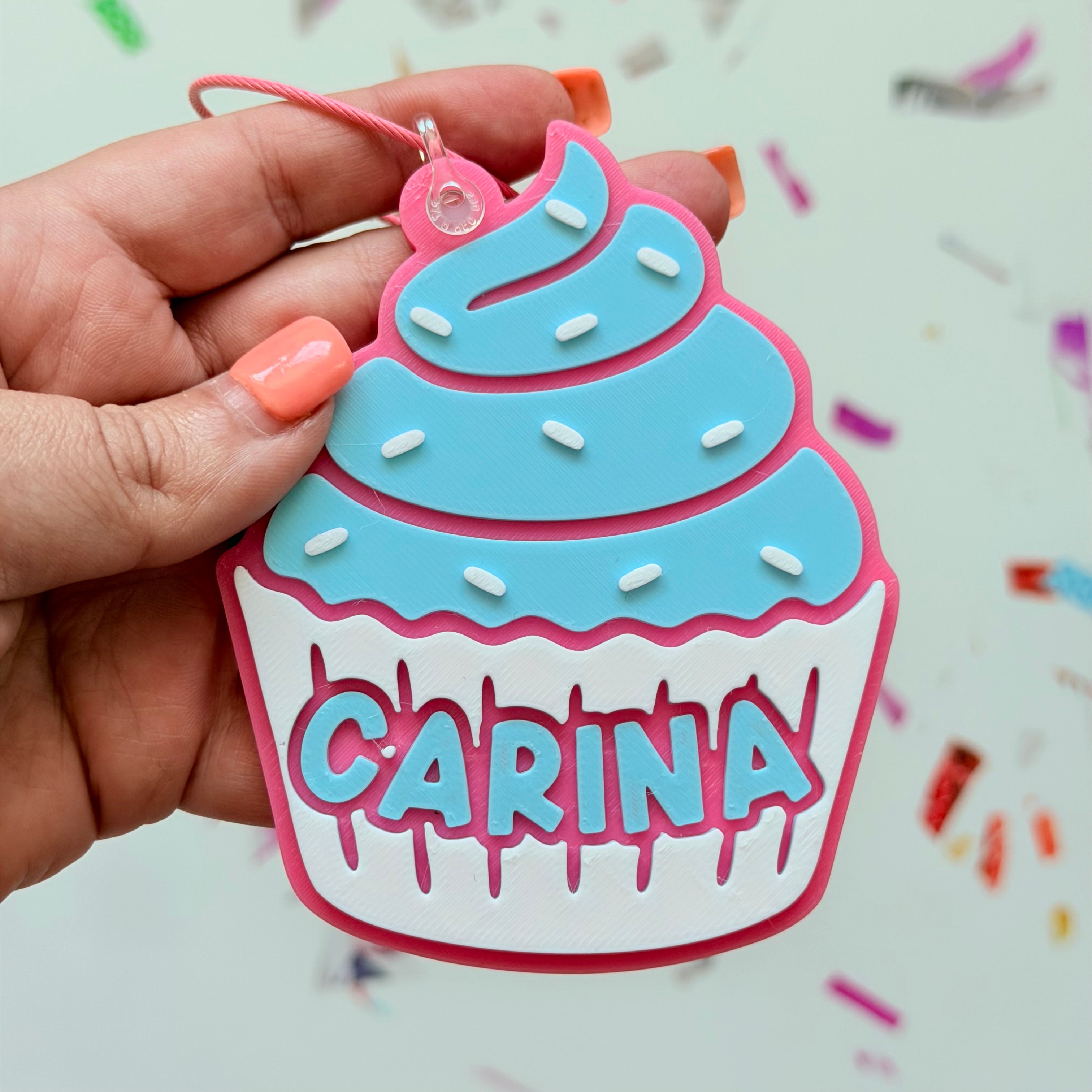 Cupcake Personalized Name Bag Tag