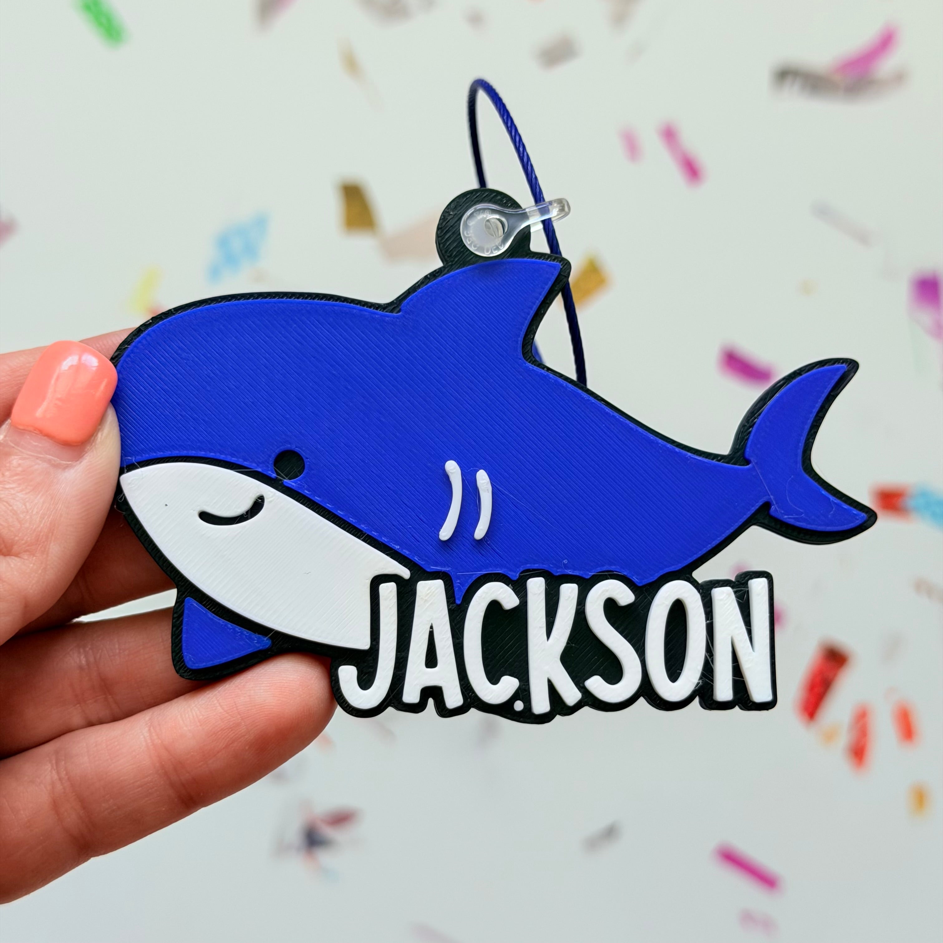 Shark Personalized Name Bag Tag