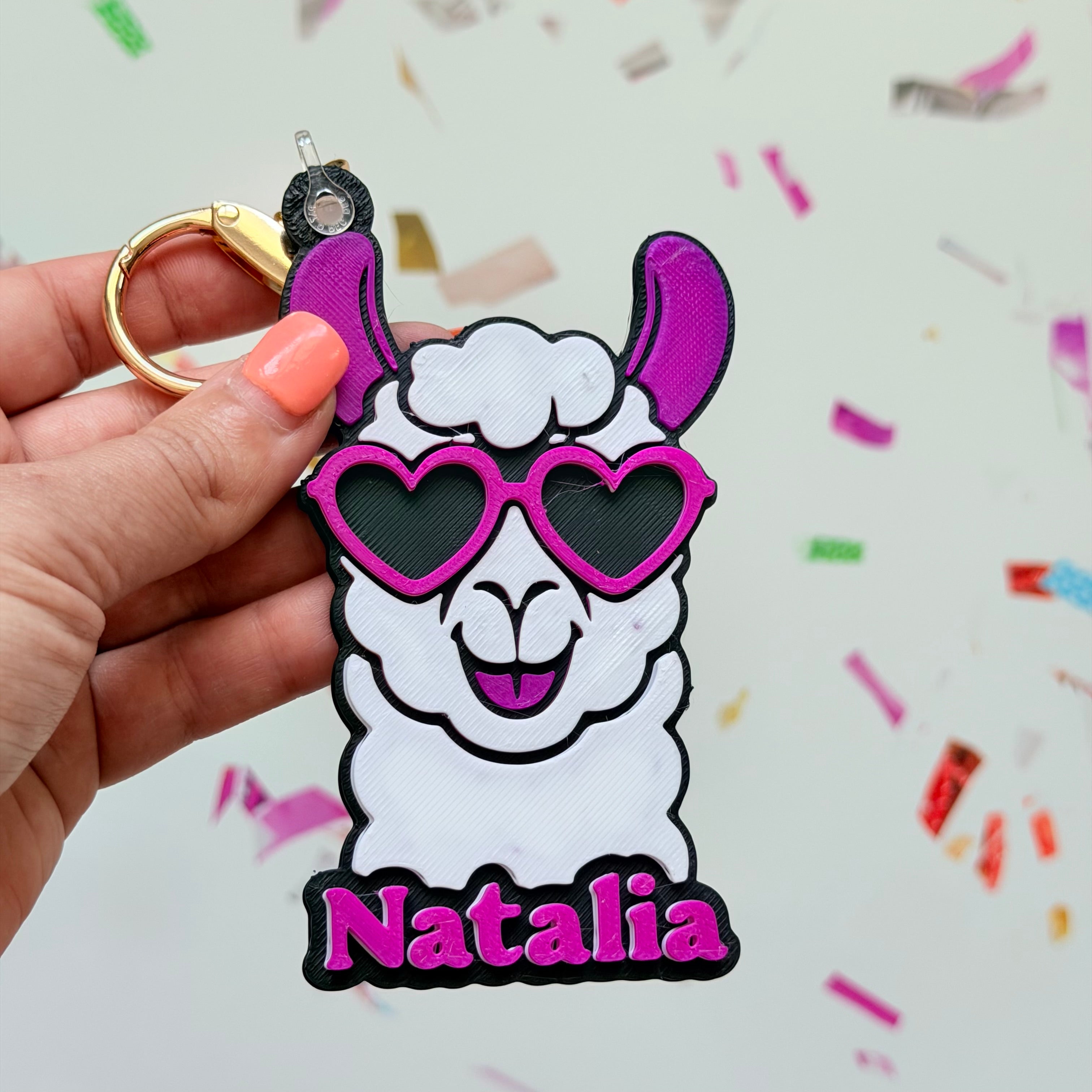 Llama Personalized Name Bag Tag