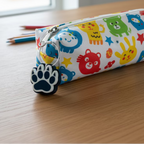 Custom school mascot clicker keychain personalized with school logo and colors