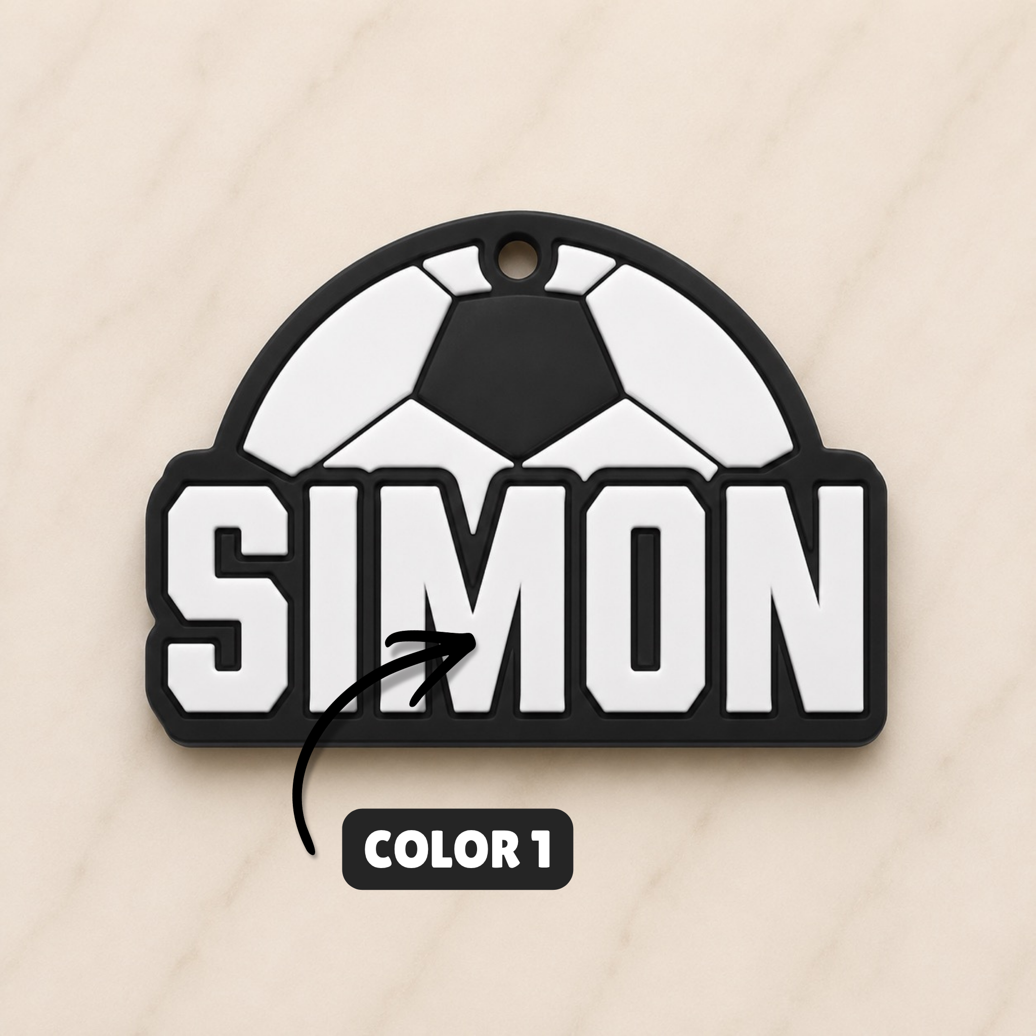 Soccer Personalized Name Bag Tag