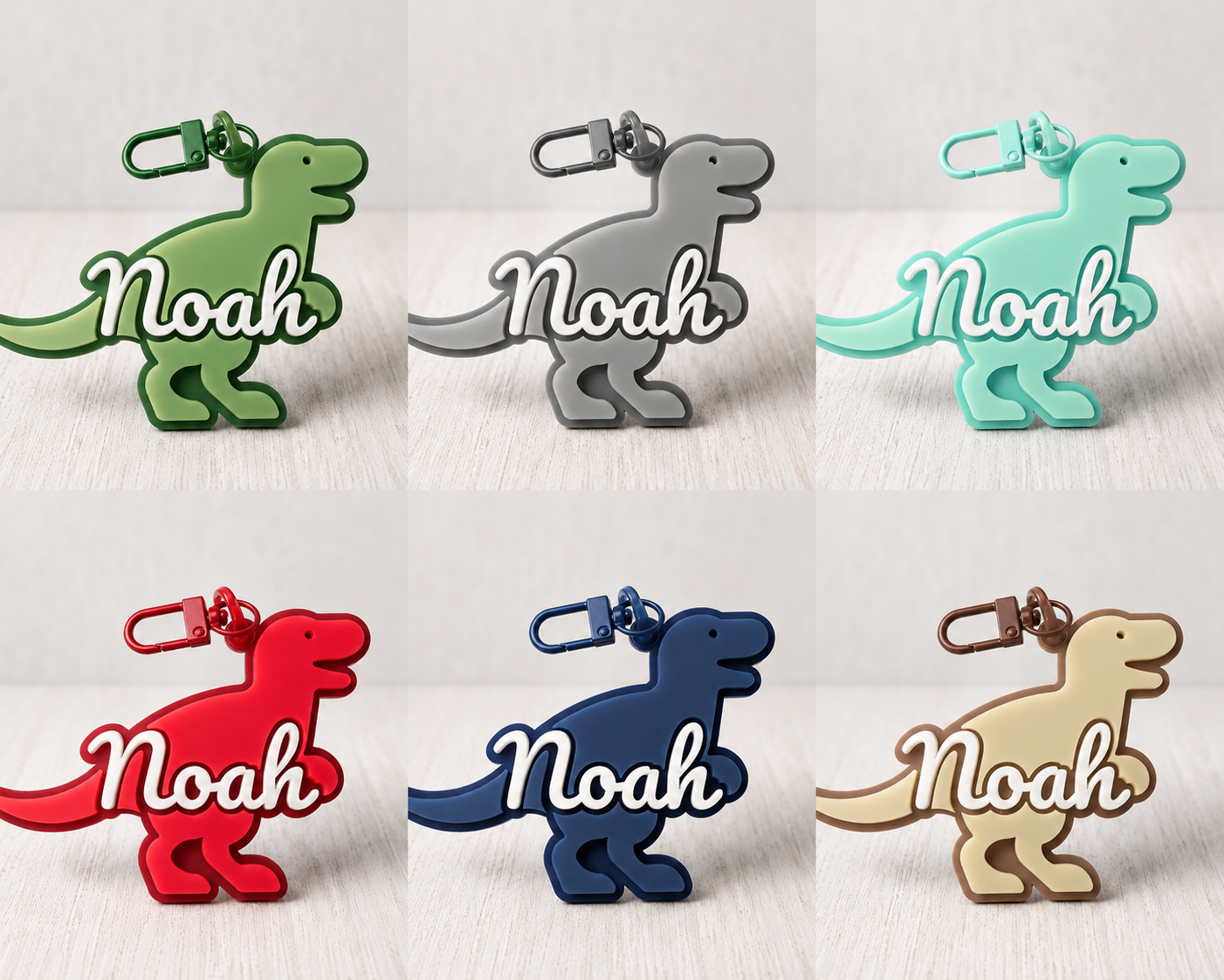 Personalized T-rex Bag Tag