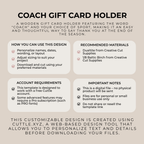 Coach Gift Card Holder SVG File