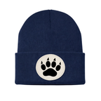 Custom school spirit beanie personalized with school mascot and colors