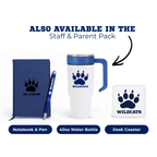 Custom school spirit 40oz travel tumbler personalized with school mascot