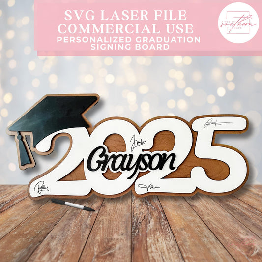 Personalized Graduation Signing Board SVG File