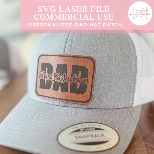 Custom Dad Hat Patch SVG File