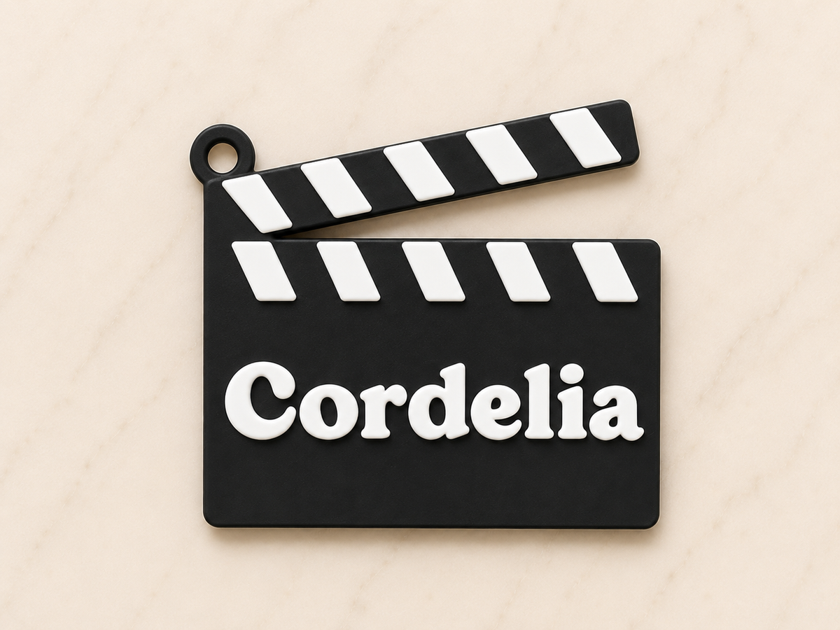 Clapper Board Personalized Name Bag Tag