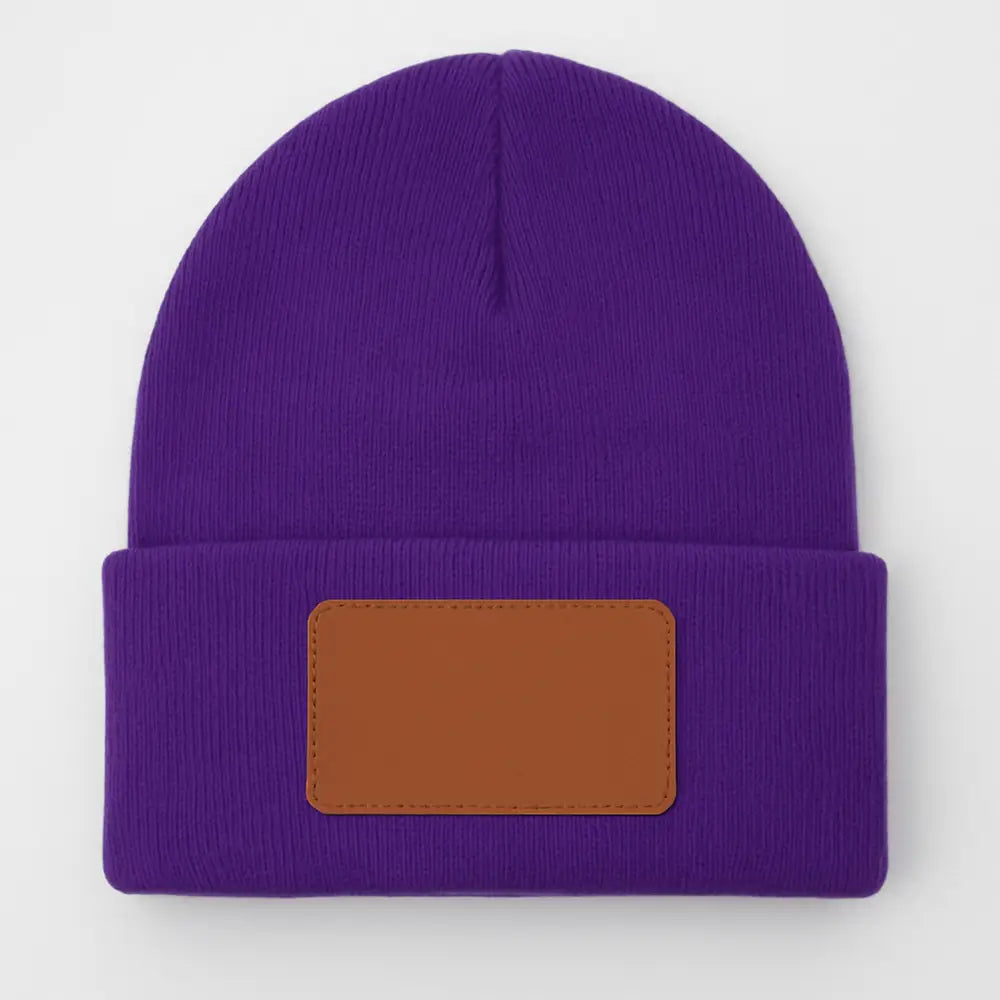 Coach Beanie Hat - Personalized - Purple / Rawhide - Physical Product
