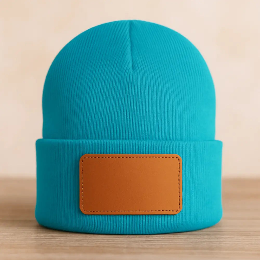 Coach Beanie Hat - Personalized - Teal Blue / Rawhide - Physical Product