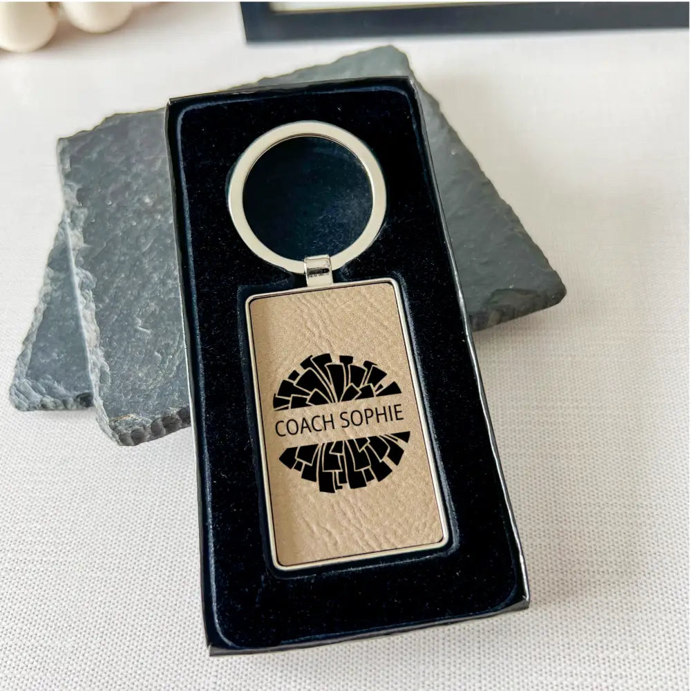 Coach Personalized Keychain with Gift Box - Cheer - Physical Product