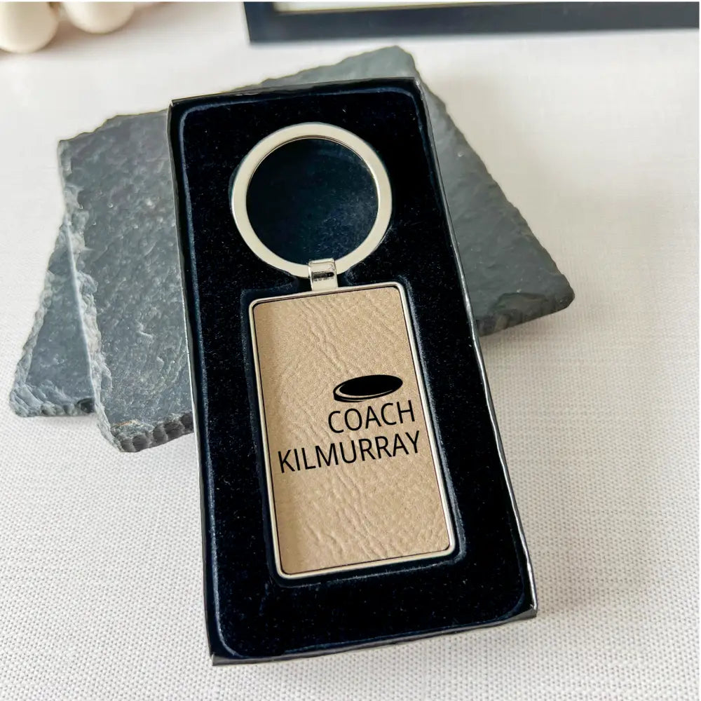 Coach Personalized Keychain with Gift Box - Ice Hockey - Physical Product