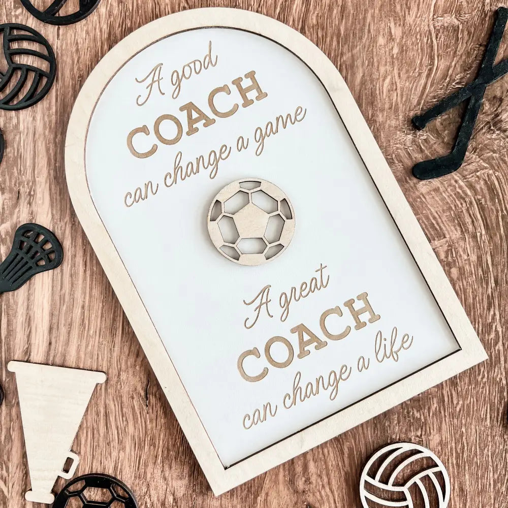 Coach plaque gift - any sport - Physical Product
