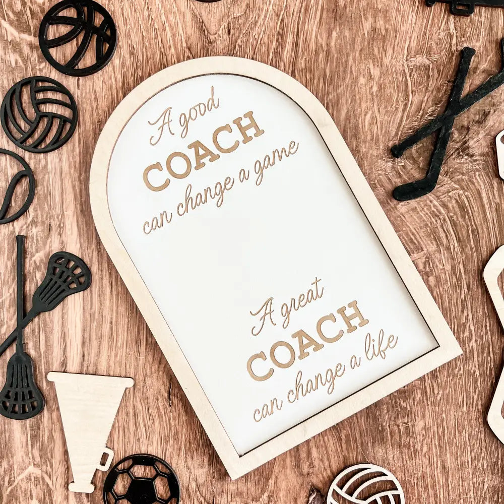 Coach plaque gift - any sport - Physical Product