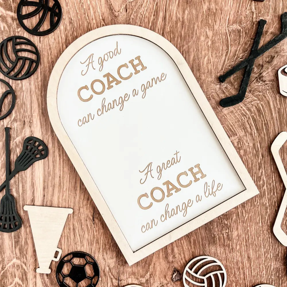 Coach plaque gift - any sport - Physical Product
